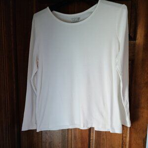 TIME &TRU WHITE ULTRA COMFY RELAXED SOFT WHITE LONG SLEEVE PULLOVER SIXE 3XG(22)